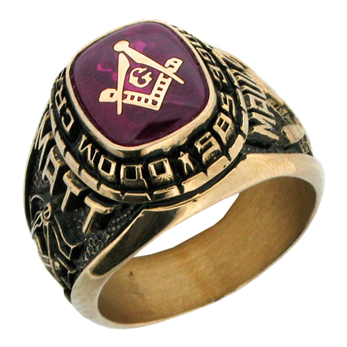 Buy Masonic Ring Online | Masonic Craftsman Ring | Masonic Ring for Sale – 14kt Yellow Gold | Free Mason Rings