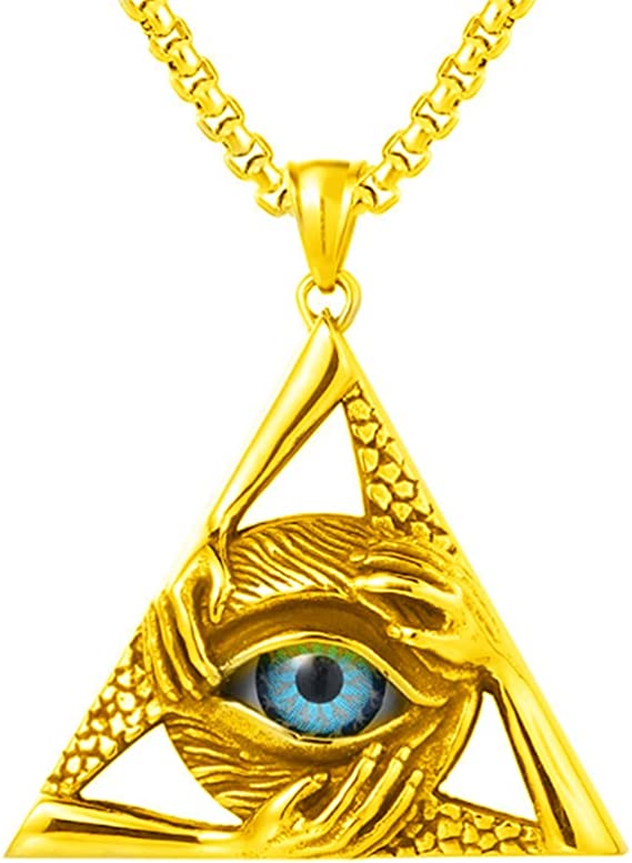 Buy Eye of Horus Necklace Online | Stainless Steel Necklace | Illuminati Necklace | Egyptian Eye of Horus Necklace